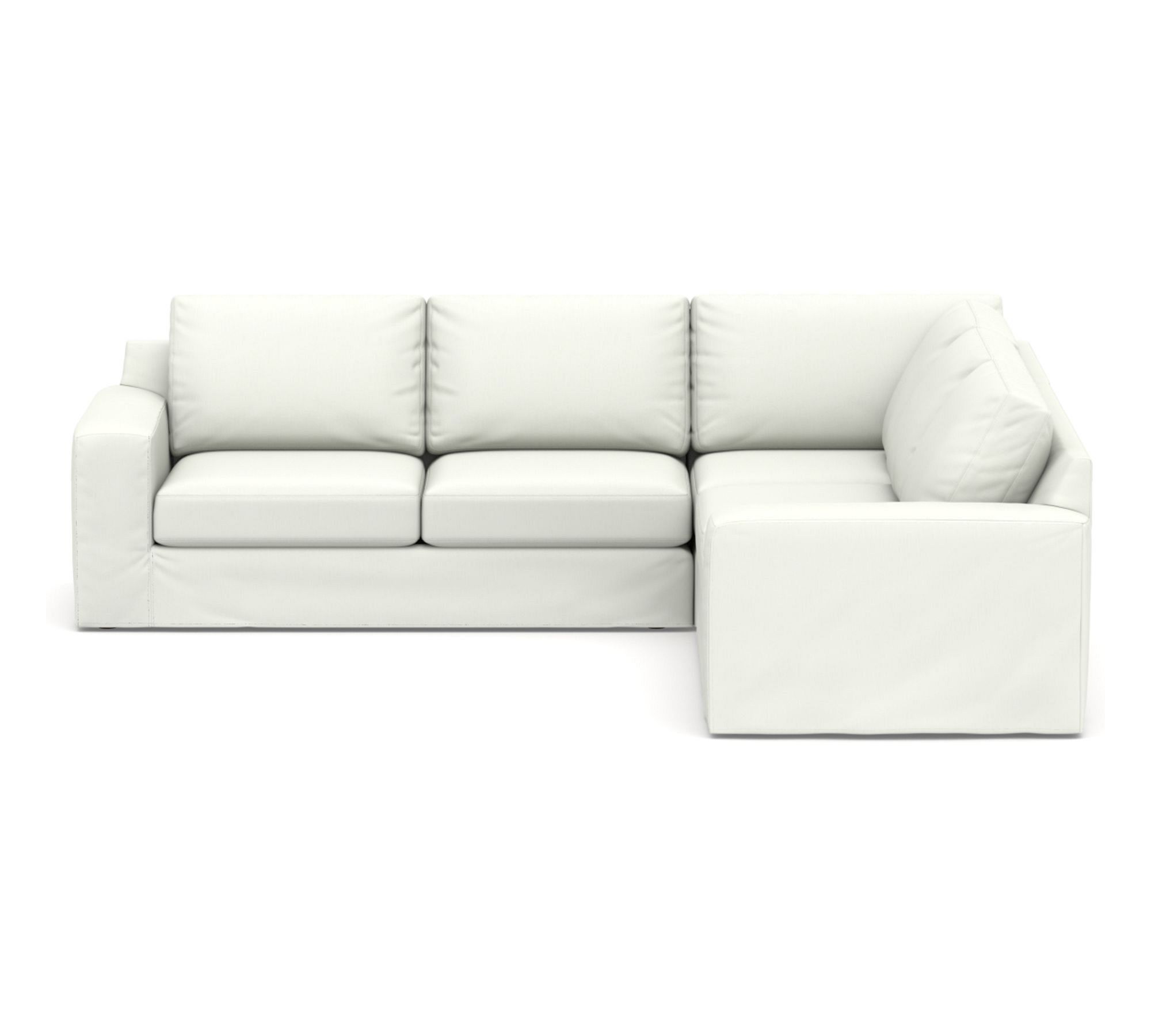 Big Sur Slipcovered L-Shaped Outdoor Sectional (114")