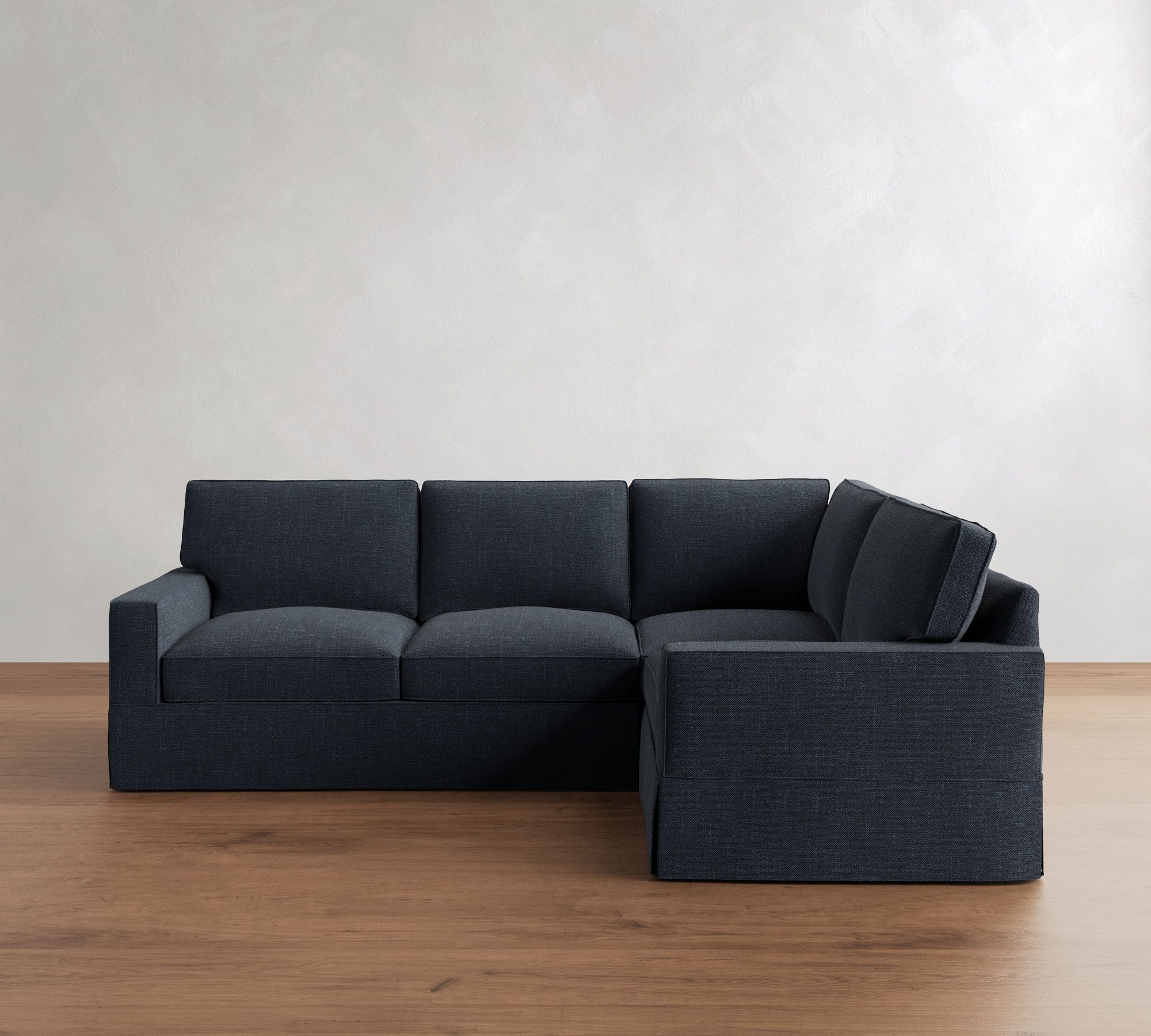 PB Comfort Square Arm Slipcovered 3-Piece Sectional (106") - thumbnail 2