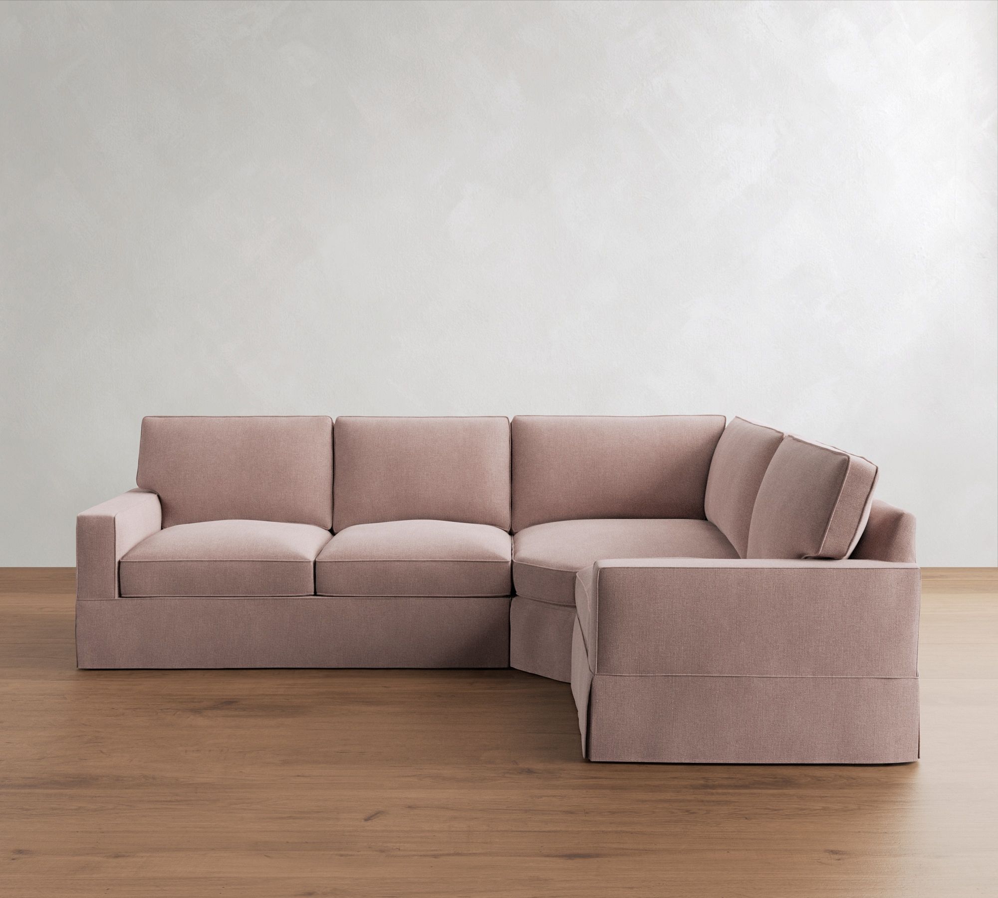 PB Comfort Square Arm Slipcovered 3-Piece Wedge Sectional (115") - thumbnail 5