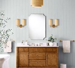 Andre Woven Cylinder Double Sconce (14")