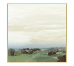 Serene Landscape Framed Canvas Print