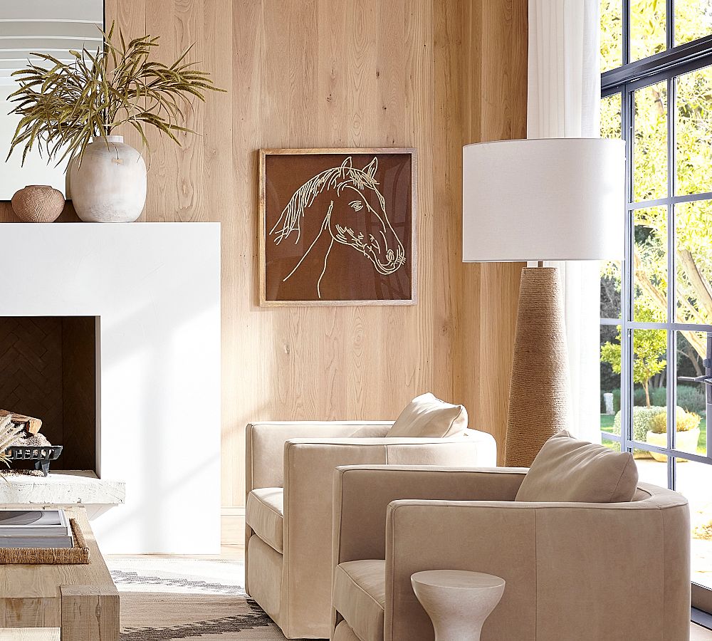 Embroidered Horse Framed Wall Art by Pottery Barn