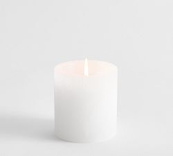 Scultpted Wax Pillar Candle - Coastal Vanilla 