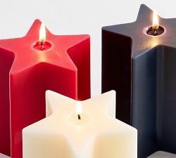 Americana Star Pillar Candle