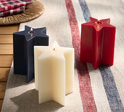 Americana Star Pillar Candle