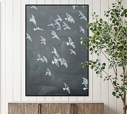 Graphite Flock Framed Wall Art Prints