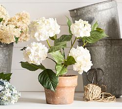 Faux Potted Hydrangea
