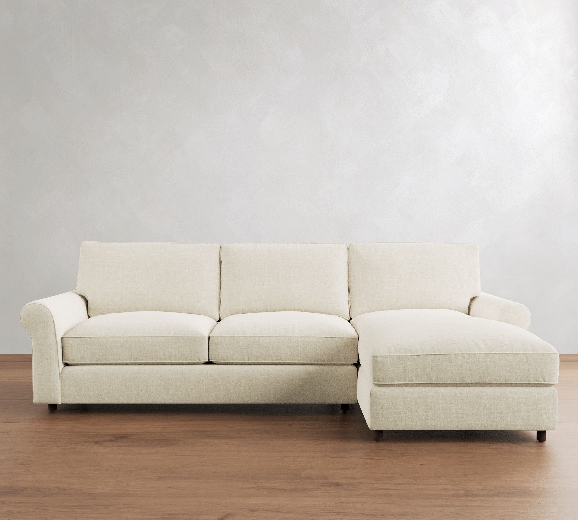 PB Comfort Roll Arm Chaise Sleeper Sectional (112") - thumbnail 9