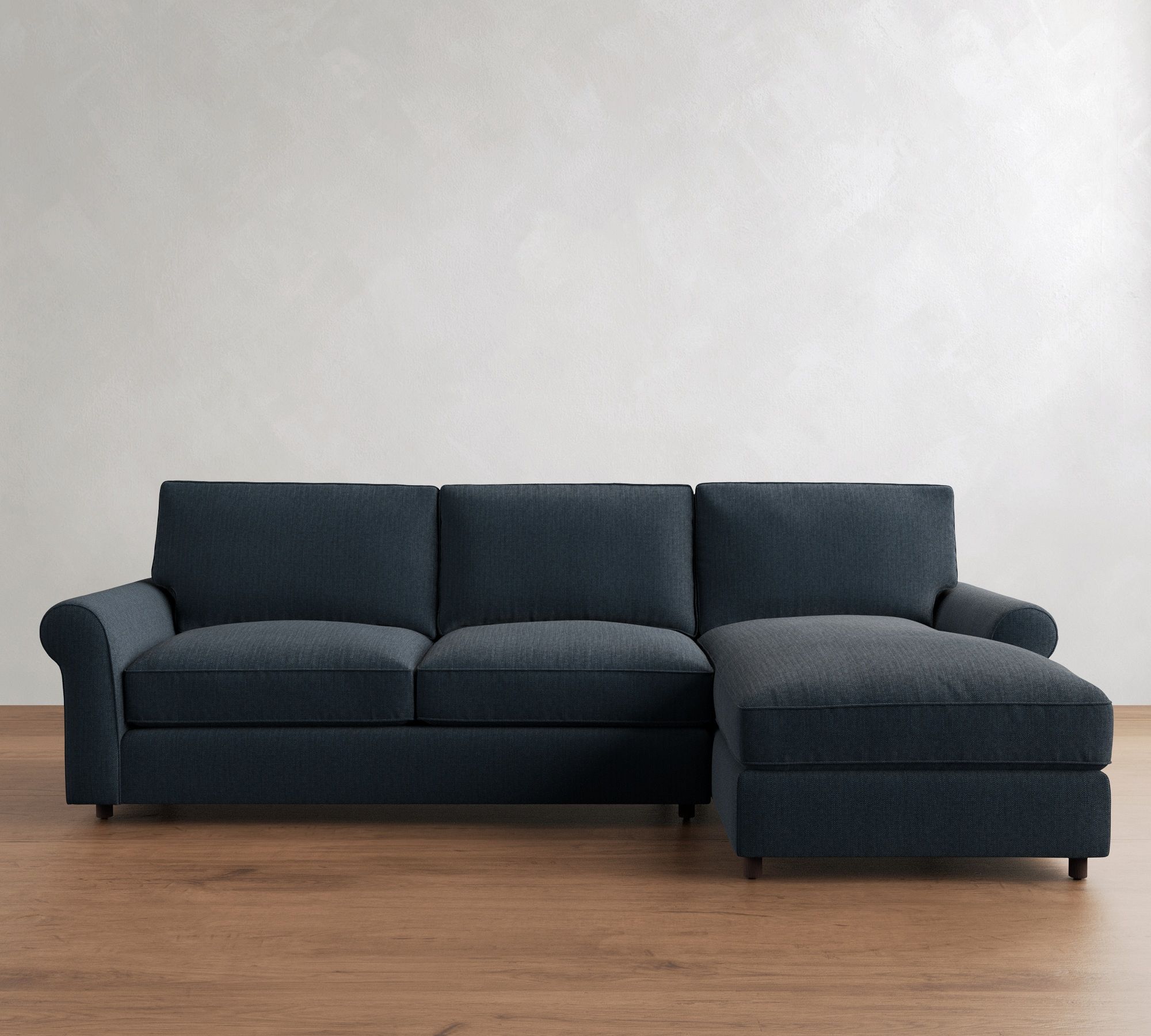 PB Comfort Roll Arm Chaise Sleeper Sectional (112") - thumbnail 8