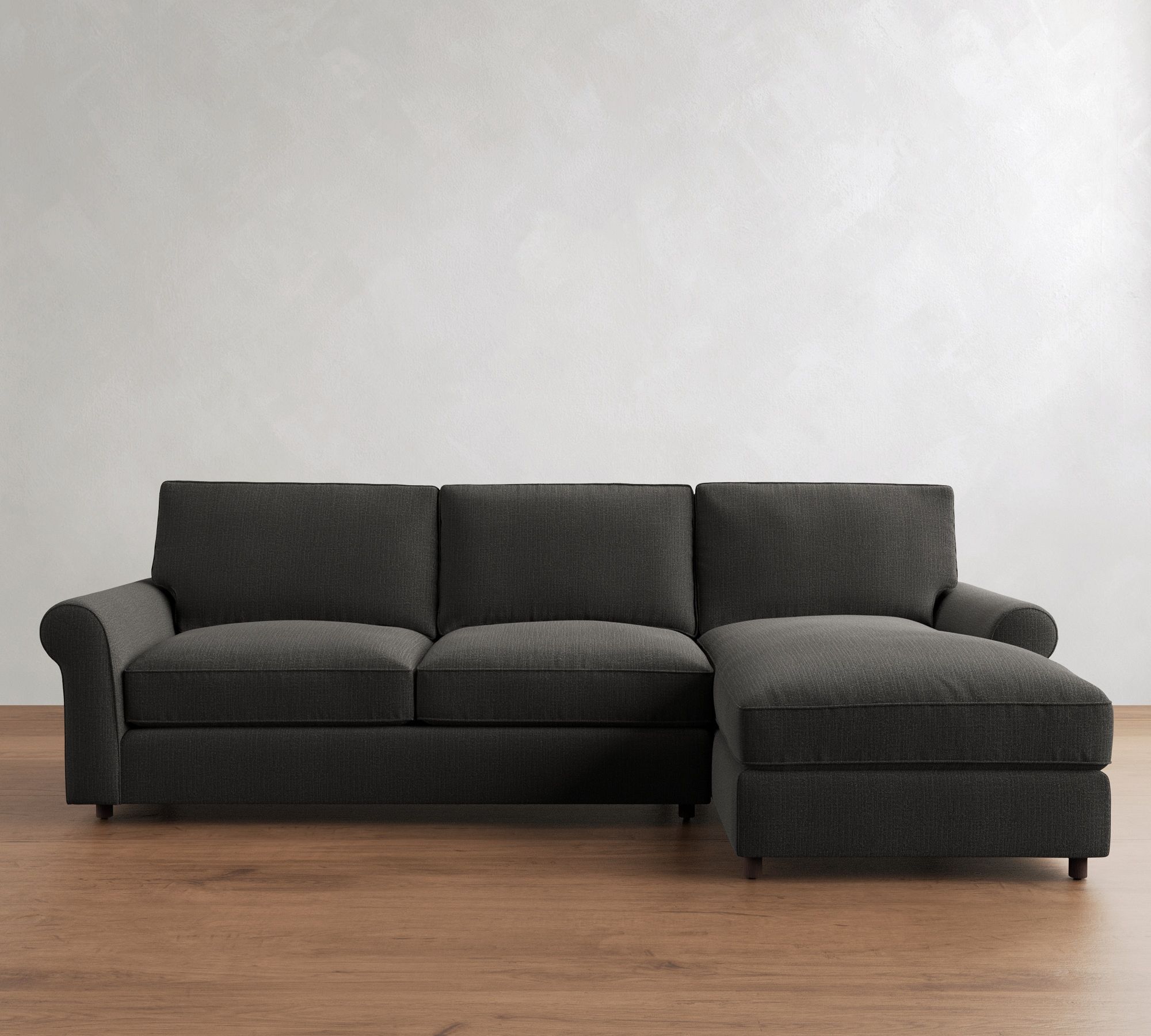 PB Comfort Roll Arm Chaise Sleeper Sectional (112") - thumbnail 6
