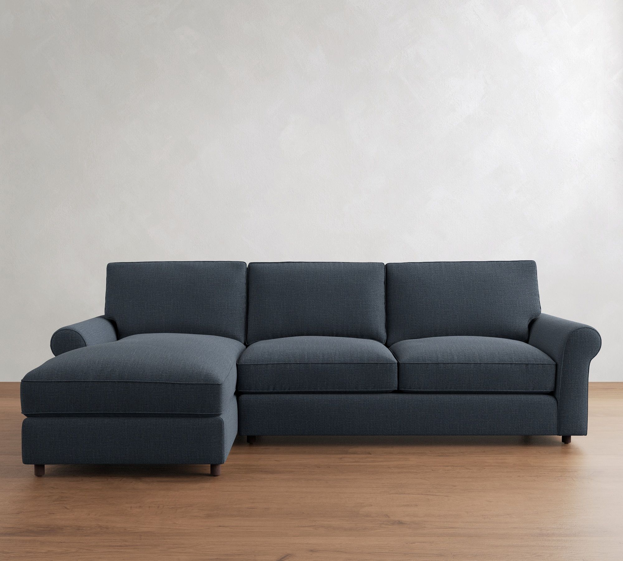 PB Comfort Roll Arm Chaise Sleeper Sectional (112") - thumbnail 3