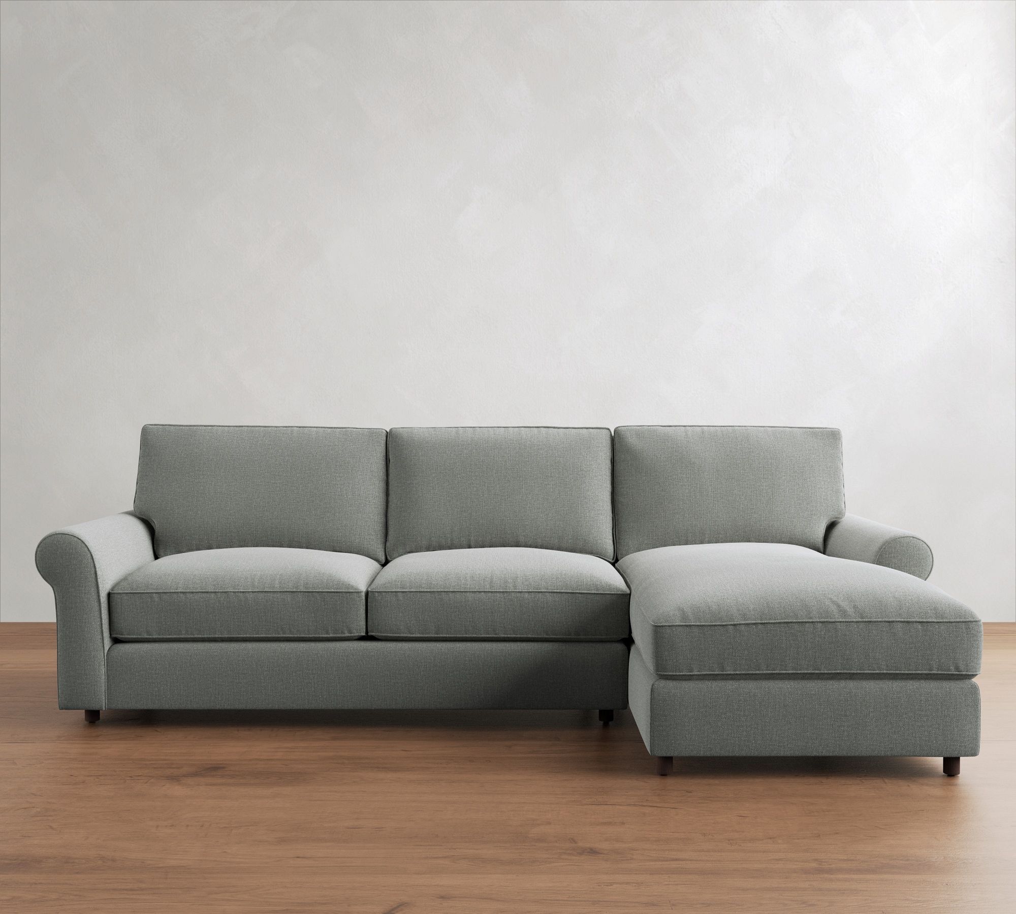 PB Comfort Roll Arm Chaise Sleeper Sectional (112") - thumbnail 7