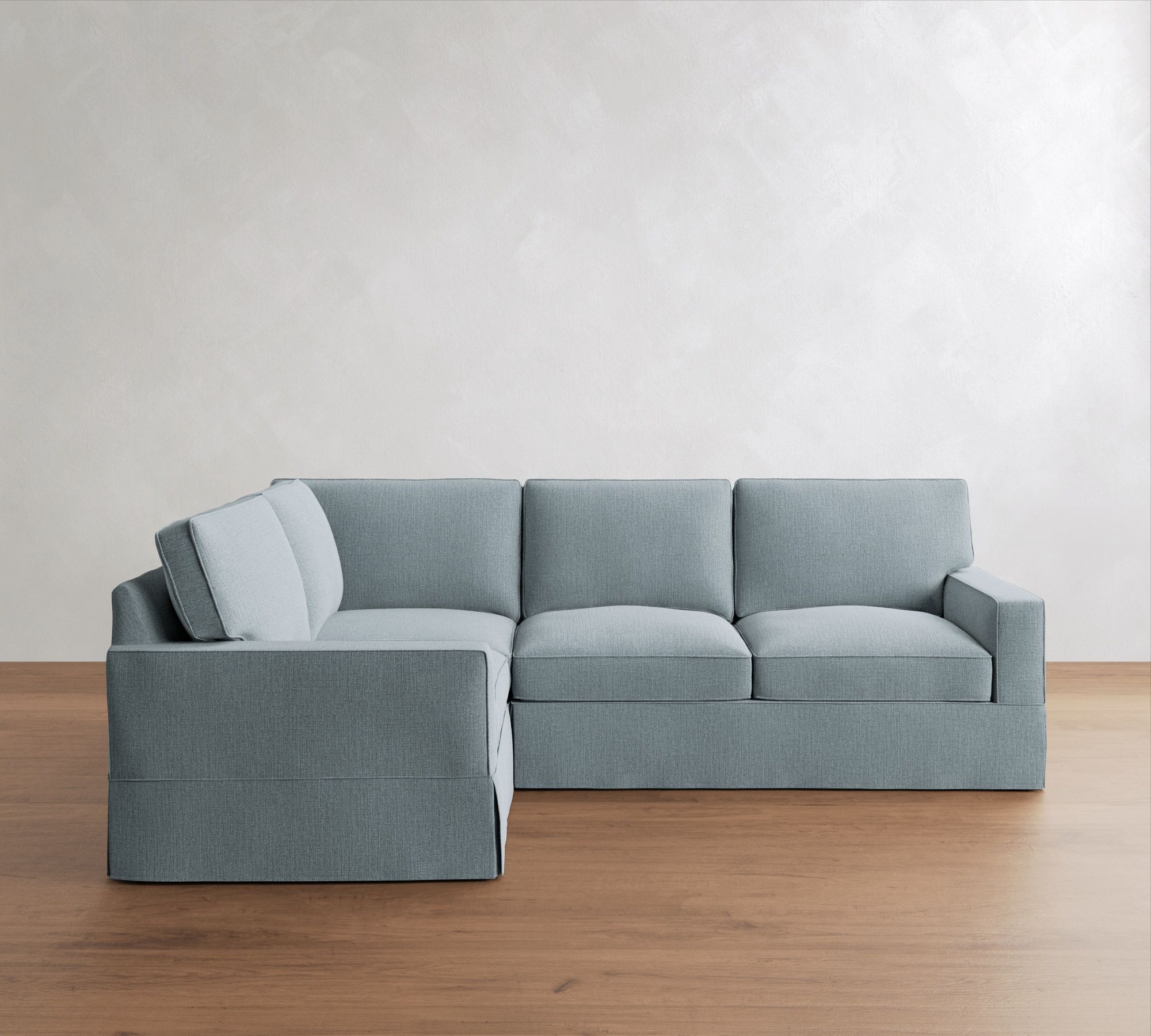 PB Comfort Square Arm Slipcovered 3-Piece Sectional (106") - thumbnail 4