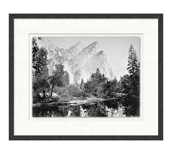 Lakeside Mountain Views Framed Print