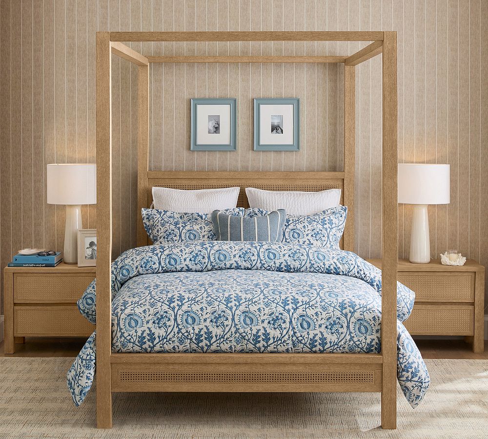Eria Reversible Percale Duvet Cover - King