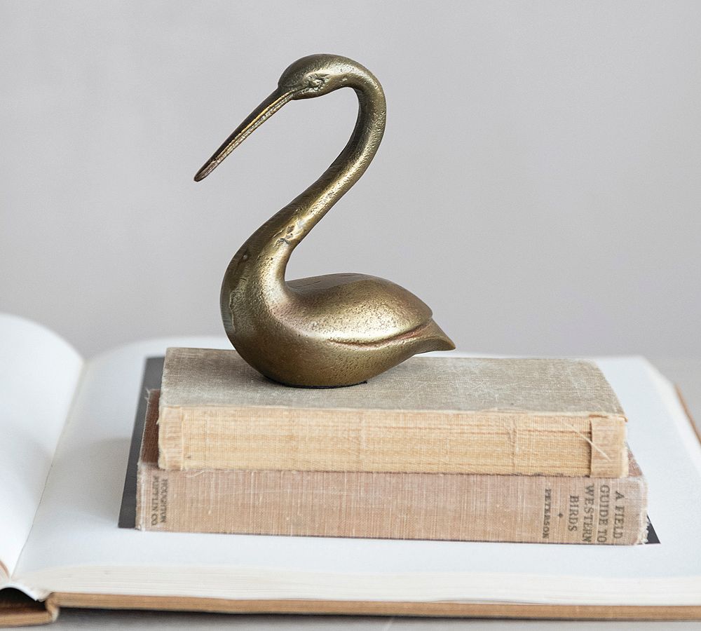 Antique Brass Bird Figurine by Pottery Barn