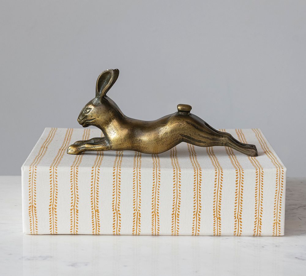 Decorative Antique Brass Rabbit by Pottery Barn