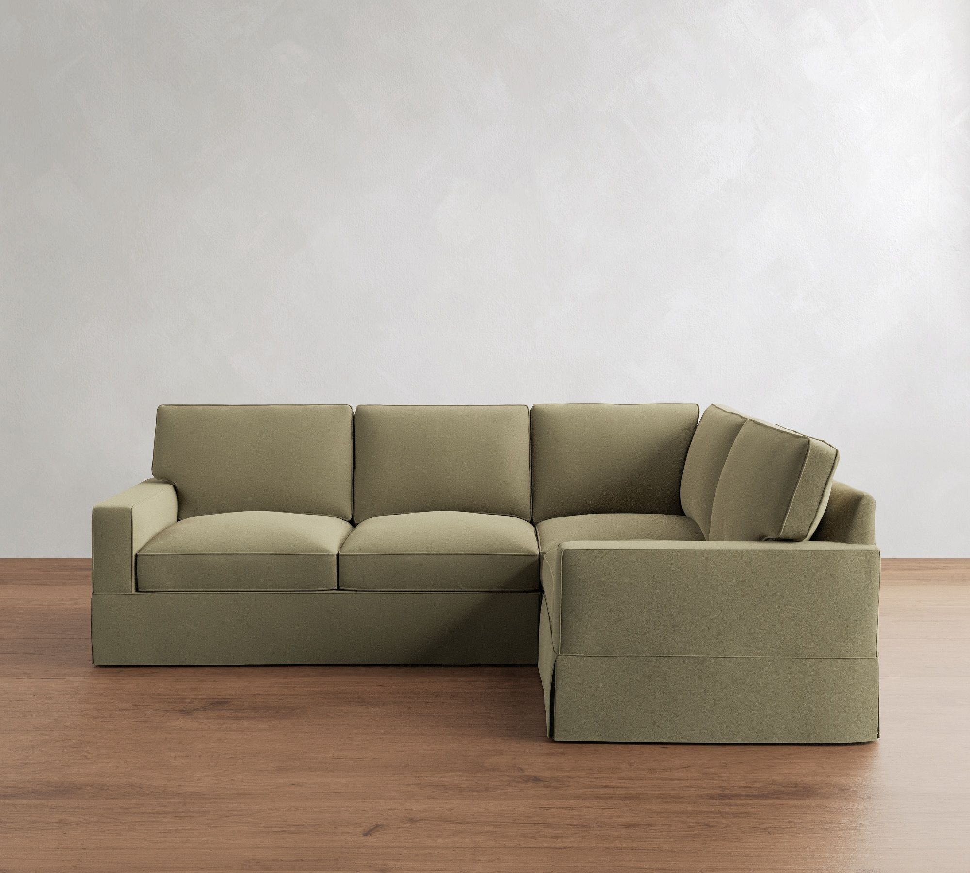 PB Comfort Square Arm Slipcovered 3-Piece Sectional (106") - thumbnail 3