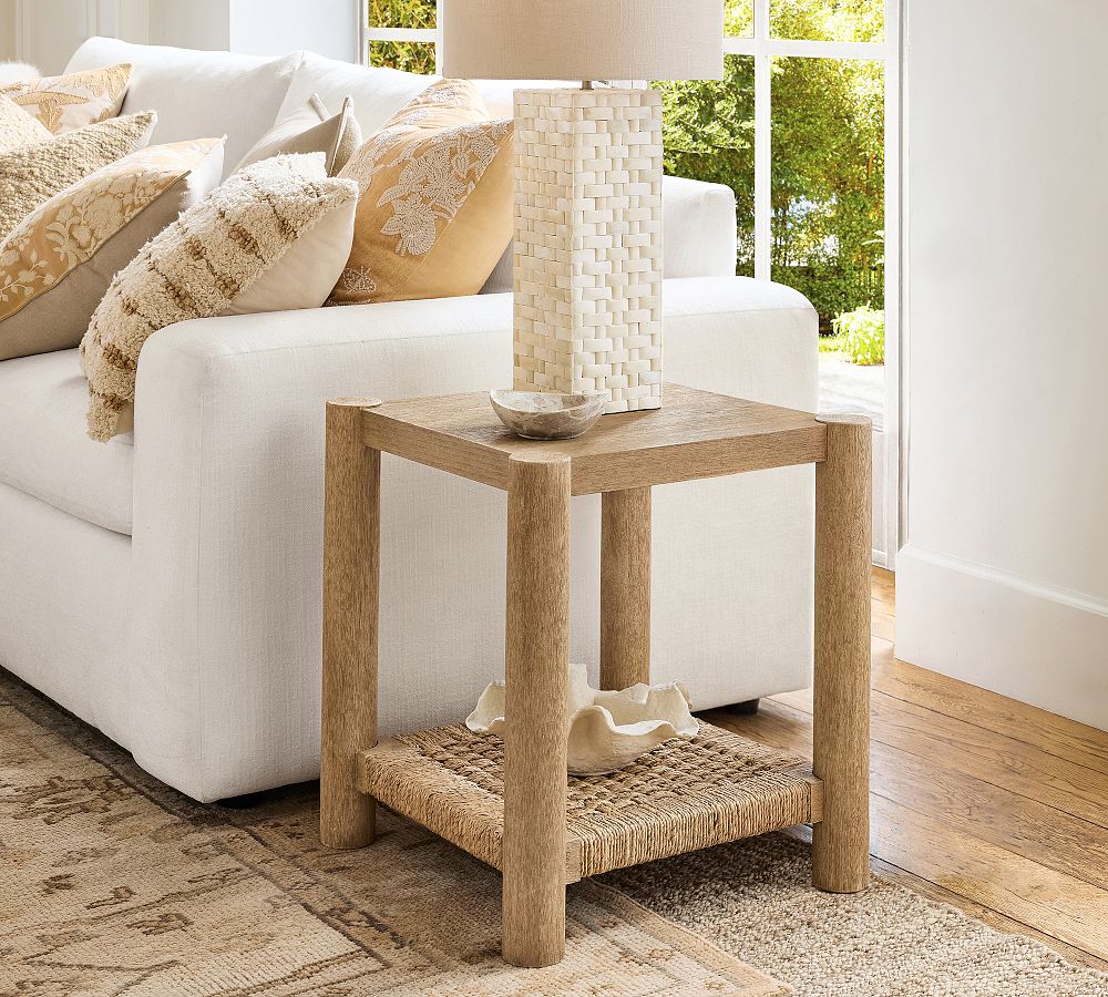 Bolinas Square Woven Side Table (22") by Pottery Barn