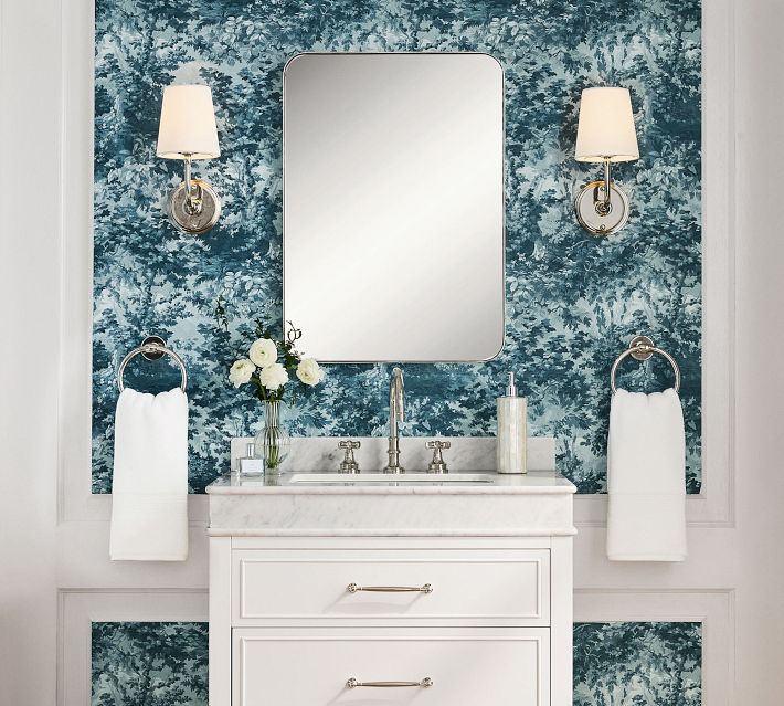 Lenox Rectangular Fixed Mirror | Pottery Barn