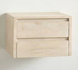Open Box: Cayman Wall Cabinet, 2-Drawer - Biscotti