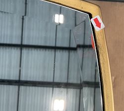 Open Box: Clara Square Glass Nesting Tables, Set of 2 - Antique Gold