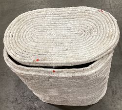 Open Box: Coil Double Hamper - Whitewash
