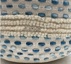 Open Box: Dash Pouf (18" Diam) - Blue/Cream