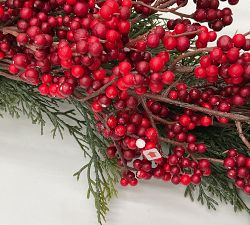 Open Box: Faux Red Berry Trailing Garland (10')