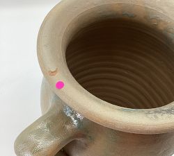 Open Box: Found Terracotta Amphora with Rim - Blue