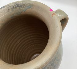 Open Box: Found Terracotta Amphora with Rim - Blue
