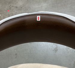 Open Box: Haverport Counter Stool (25.5") - Dark Walnut, Natural Fabric