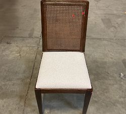 Open Box: Monty Cane Dining Chair - Performance Boucle Oatmeal, Vintage Amber