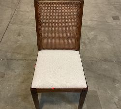 Open Box: Monty Cane Dining Chair - Performance Boucle Oatmeal, Vintage Amber