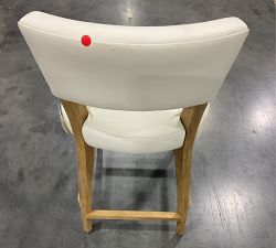 Open Box: Payson Leather Counter Stool (26") - Signature Chalk, Seadrift