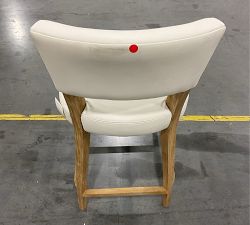 Open Box: Payson Leather Counter Stool (26") - Signature Chalk, Seadrift