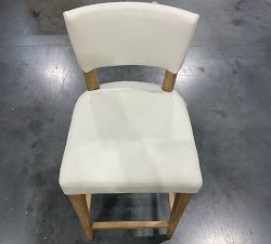 Open Box: Payson Leather Counter Stool (26") - Signature Chalk, Seadrift