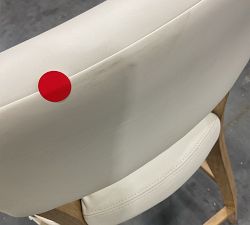 Open Box: Payson Leather Counter Stool (26") - Signature Chalk, Seadrift