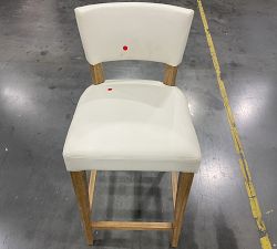 Open Box: Payson Leather Counter Stool (26") - Signature Chalk, Seadrift