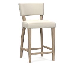 Open Box: Payson Leather Counter Stool (26") - Signature Chalk, Seadrift