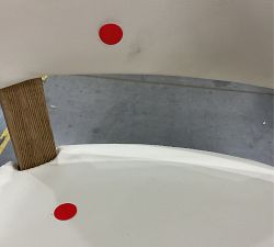 Open Box: Payson Leather Counter Stool (26") - Signature Chalk, Seadrift