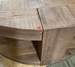 Open Box: Rockport Round Coffee Table, Large (44") - Cocoa Brown