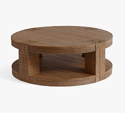 Open Box: Rockport Round Coffee Table, Large (44") - Cocoa Brown