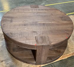 Open Box: Rockport Round Coffee Table, Large (44") - Cocoa Brown