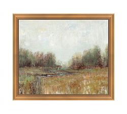 Open Box: Sunday Fields Framed Canvas (21" x 18") - Gold