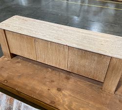 Open Box: Travertine Media Console (70") - Fog