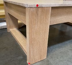 Open Box: Travertine Rectangular Coffee Table (48") - Fog