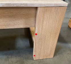 Open Box: Travertine Rectangular Coffee Table (48") - Fog