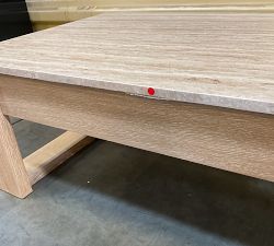 Open Box: Travertine Rectangular Coffee Table (48") - Fog