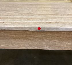 Open Box: Travertine Rectangular Coffee Table (48") - Fog